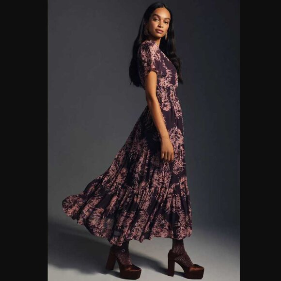 Plus 1X By Anthropologie The Somerset chiffon maxi dress - Picture 3 of 14